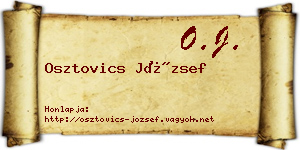 Osztovics József névjegykártya
