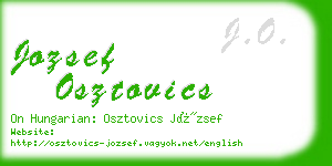 jozsef osztovics business card